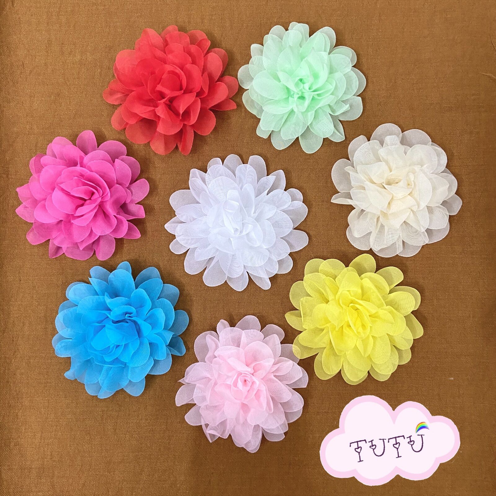 Hoa voan thủ công kích thước 11cm