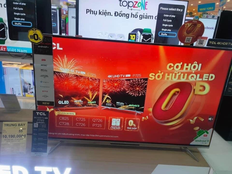 Google TV - Android Tivi TCL 4K 55 inch 55P725