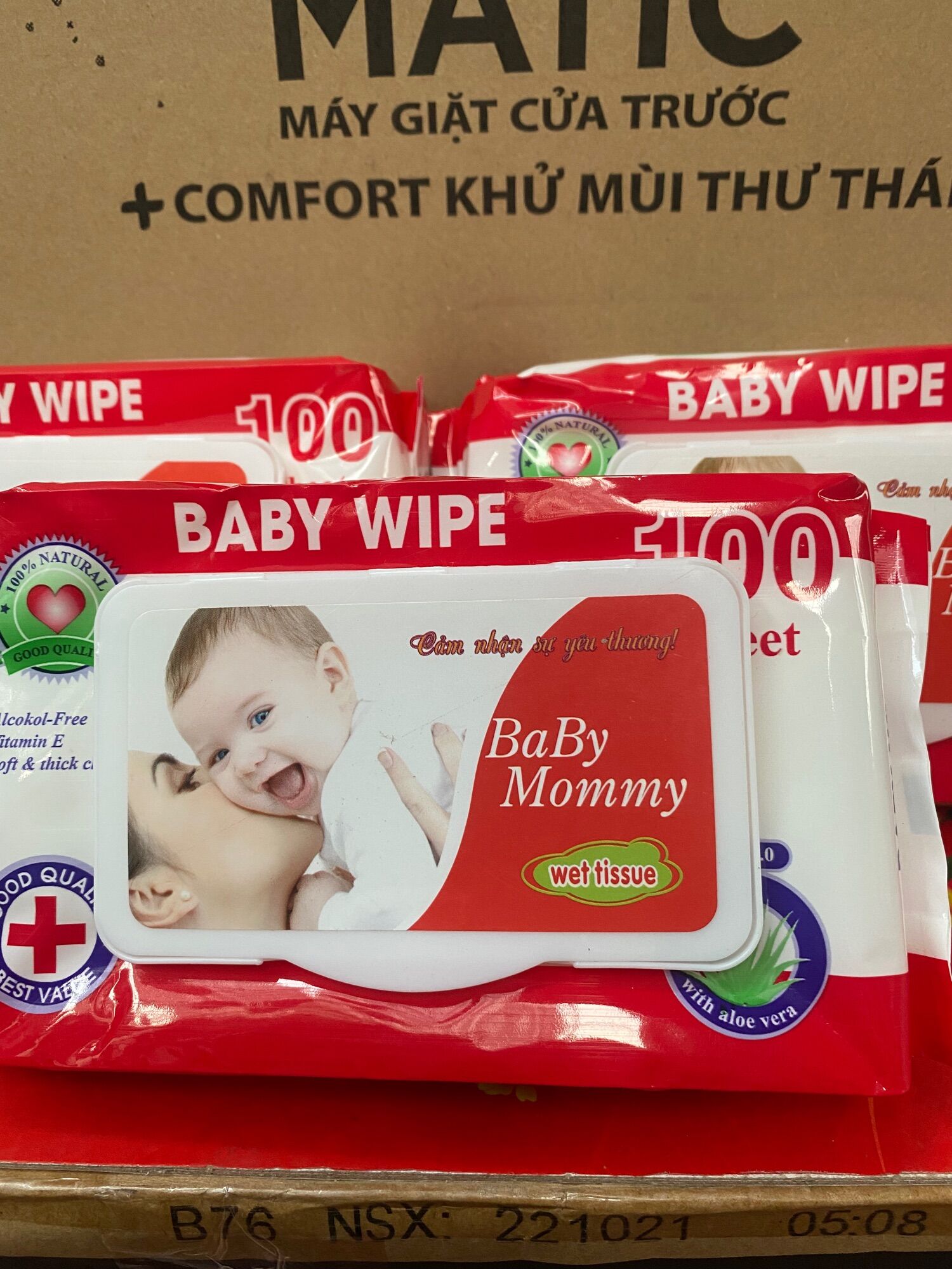 GIẤY ƯỚT BABY WIPE (Mầu Đỏ)