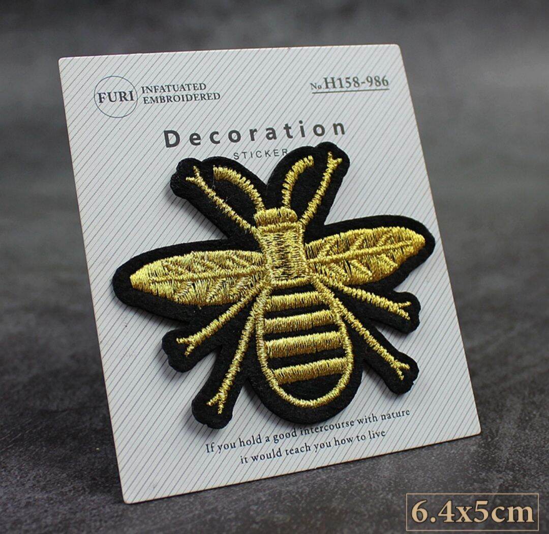 Sticker Patch Logo Thêu Ủi Vàng Gold Siêu Độc Lạ
