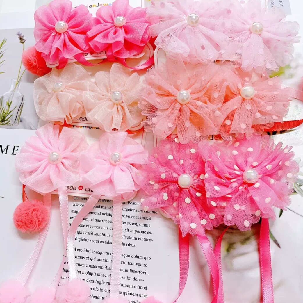 Sét 2 kẹp nơ có dây xinh xắn cho bé gái