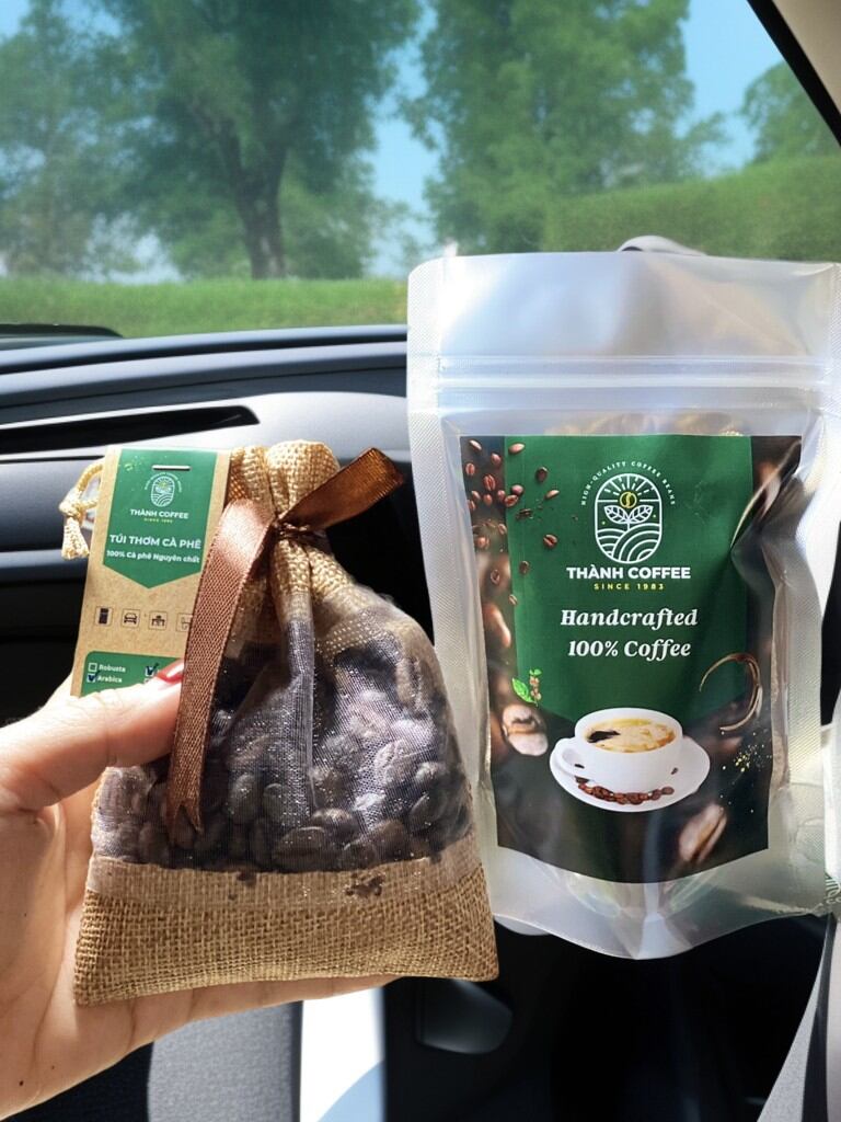 Túi thơm Cà phê Rẻ Đẹp 100% hạt nguyên chất khử mùi ô tô, tủ, văn phòng - Thành Coffee Giá 51,000 Đồng*Miễn phí vận chuyển