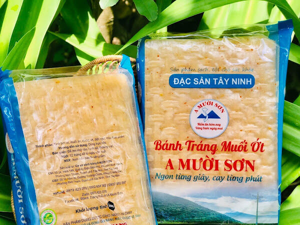 Bánh tráng muối ớt tây ninh a mười sơn 500g