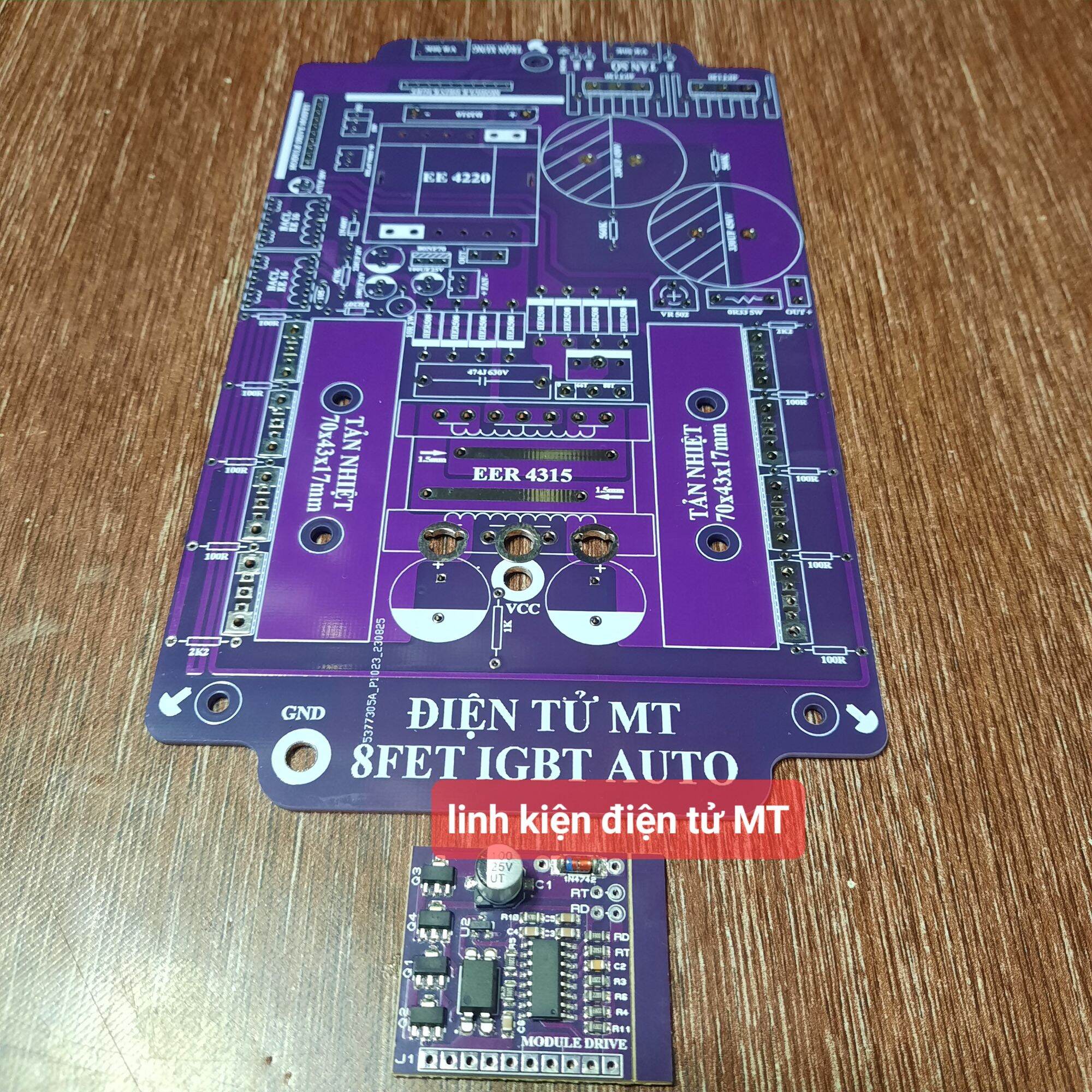 Bo mạch 8fet lớn IGBT (có thể gắn 8fet nhỏ). Có kèm dao động