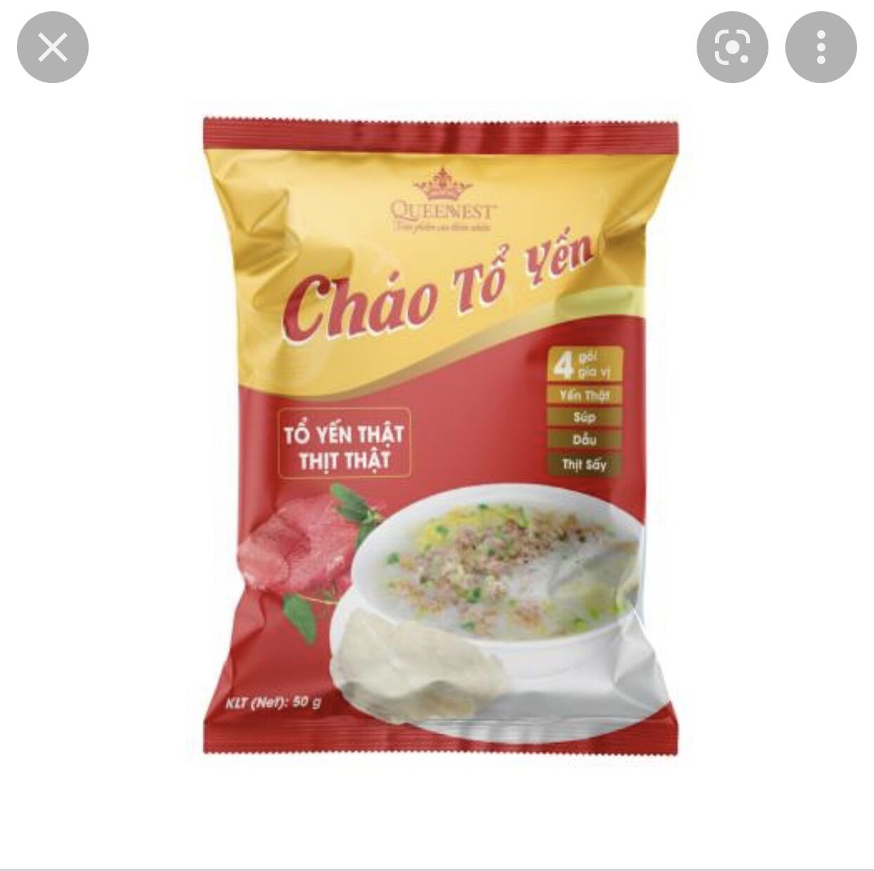 Cháo yến thịt bằm queennest gói 50gr