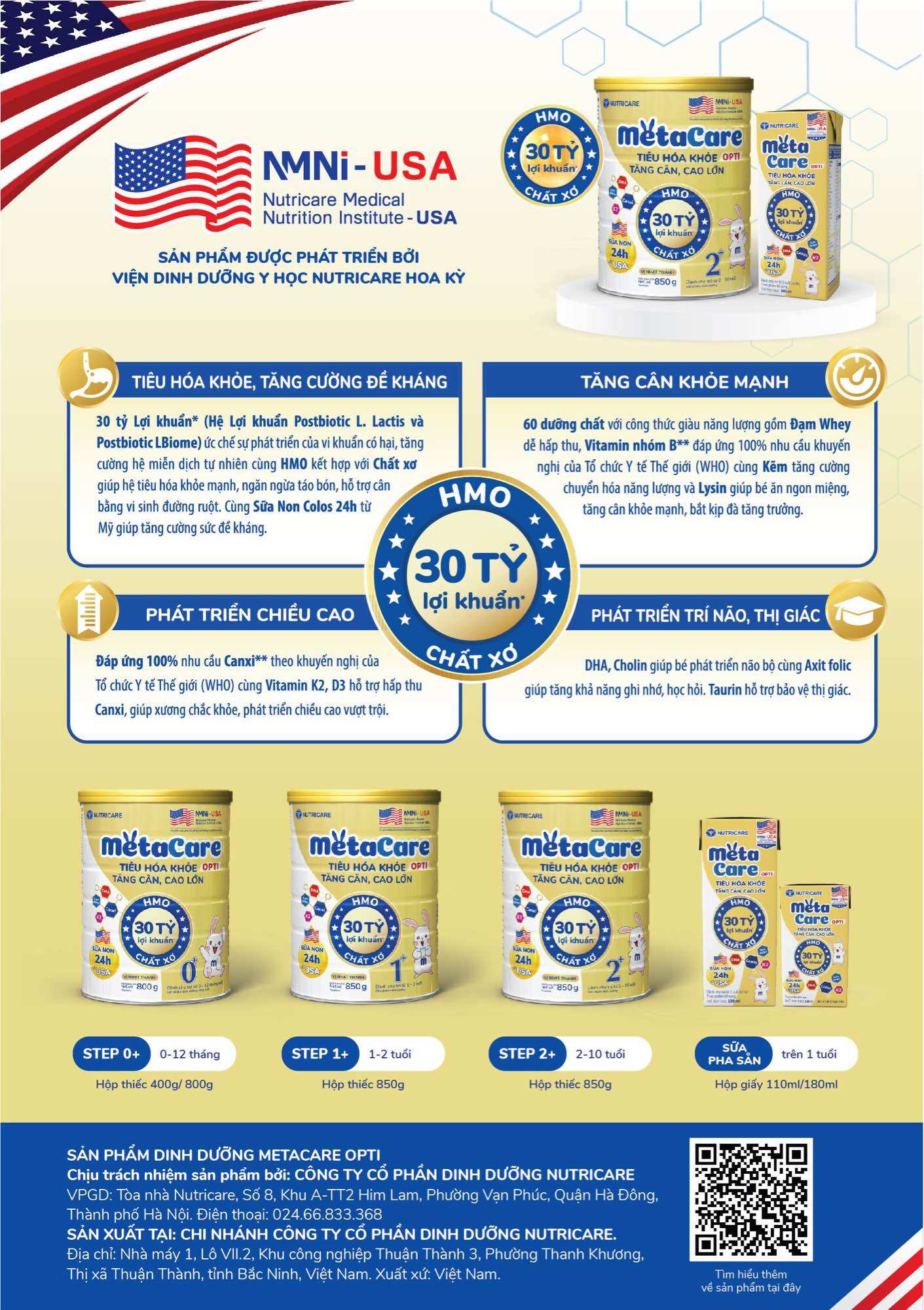Sữa bột metacare gold số 2+ 900g - date mới, mẫu mới