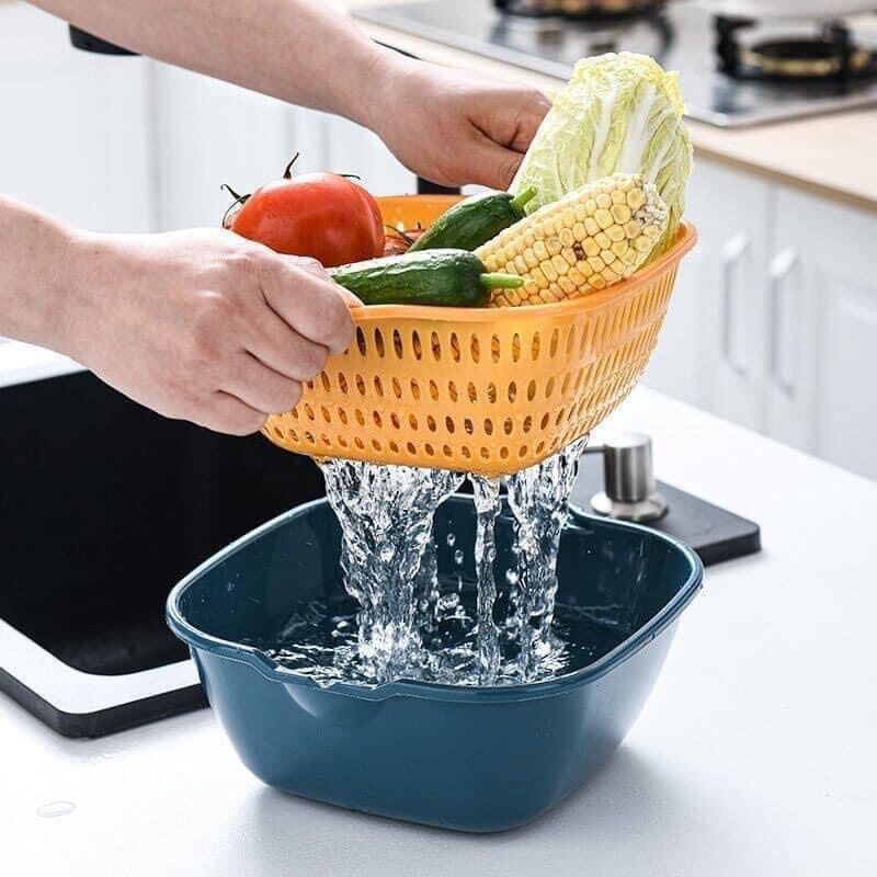 Sét 6 rổ kèm chậu vuông đa năng