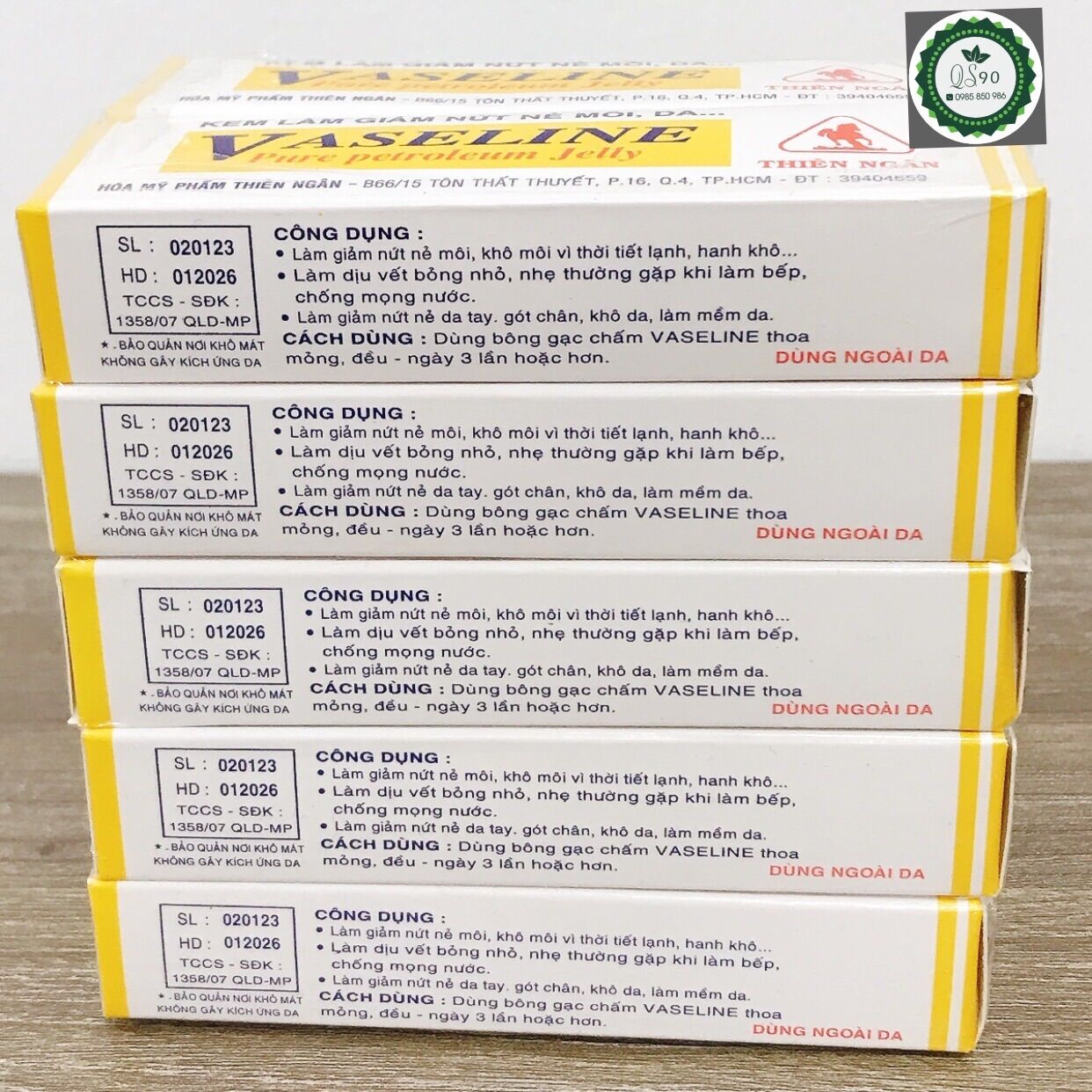 Vaseline Thiên Ngân 1 lốc 10 tuýp 10g