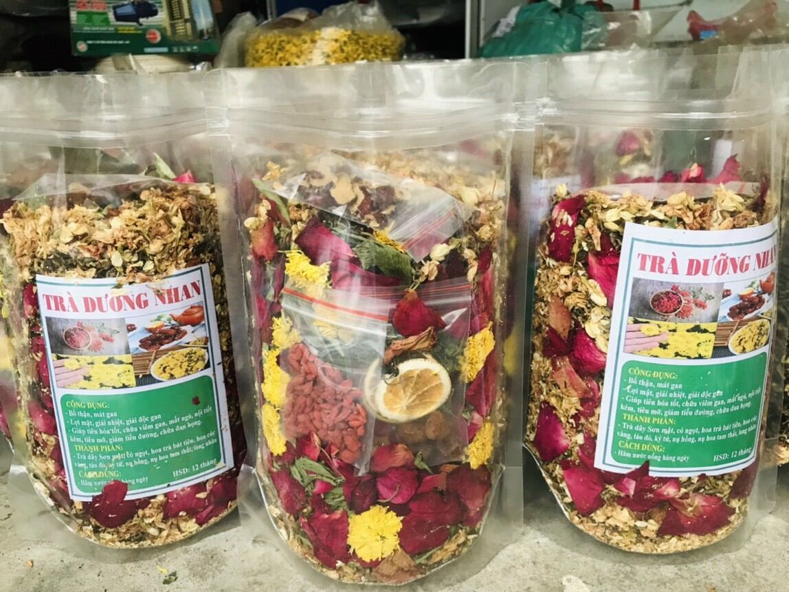 Trà thảo mộc dưỡng nhan sắc, kéo dài tuổi thanh xuân như hình