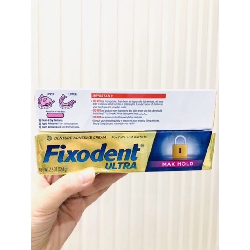 Keo dán hàm răng giả Fixodent Plus/Ultra Scope 57g Mỹ