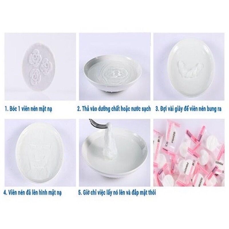 ( Viên lẻ - 10 viên) Mặt nạ nén Miniso Nhật Bản