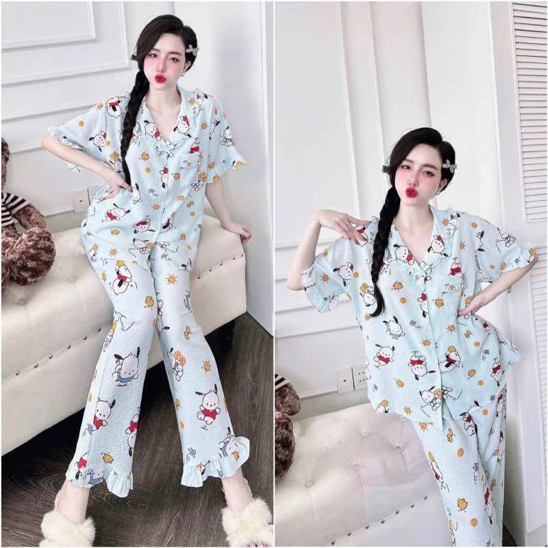 Đồ bộ Đũi Xốp Form chuẩn Bigsize 55-100kg - Chất mát