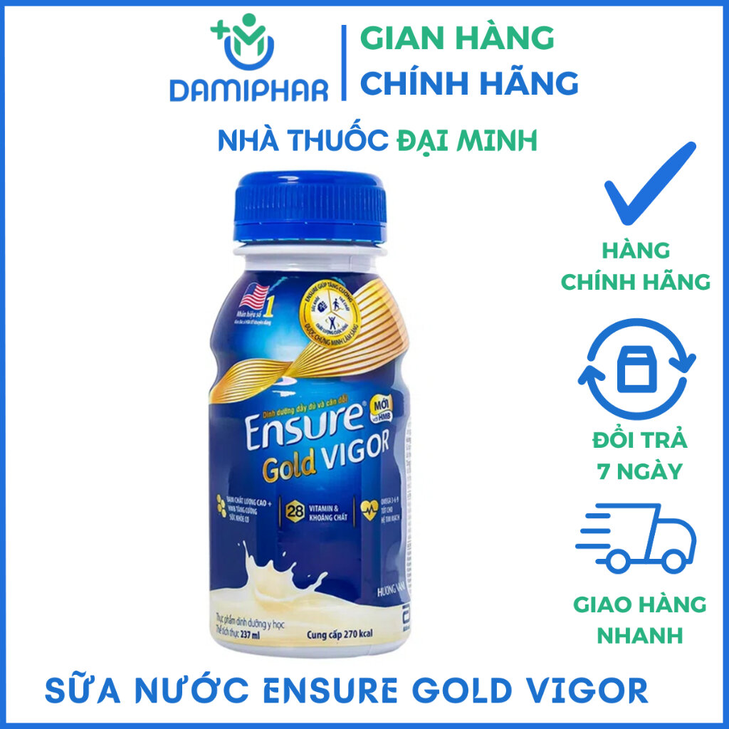 Sữa Ensure Gold Vigor Hương Vani Lọ 237ml