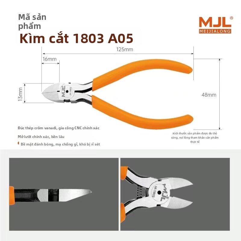 BEAUTY KING DRAGON MJL | Kìm Cắt Mỏng Siêu Bền Lưỡi Đơn