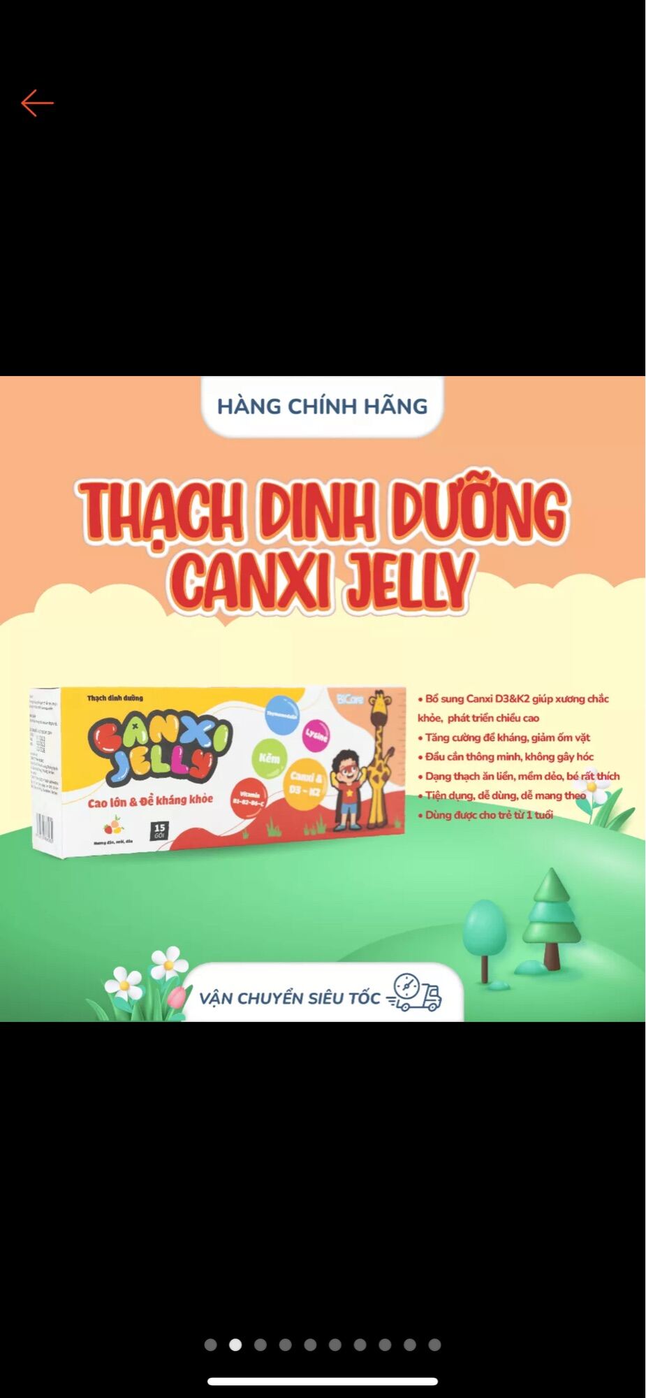 Thạch canxi Jelly Bicare
