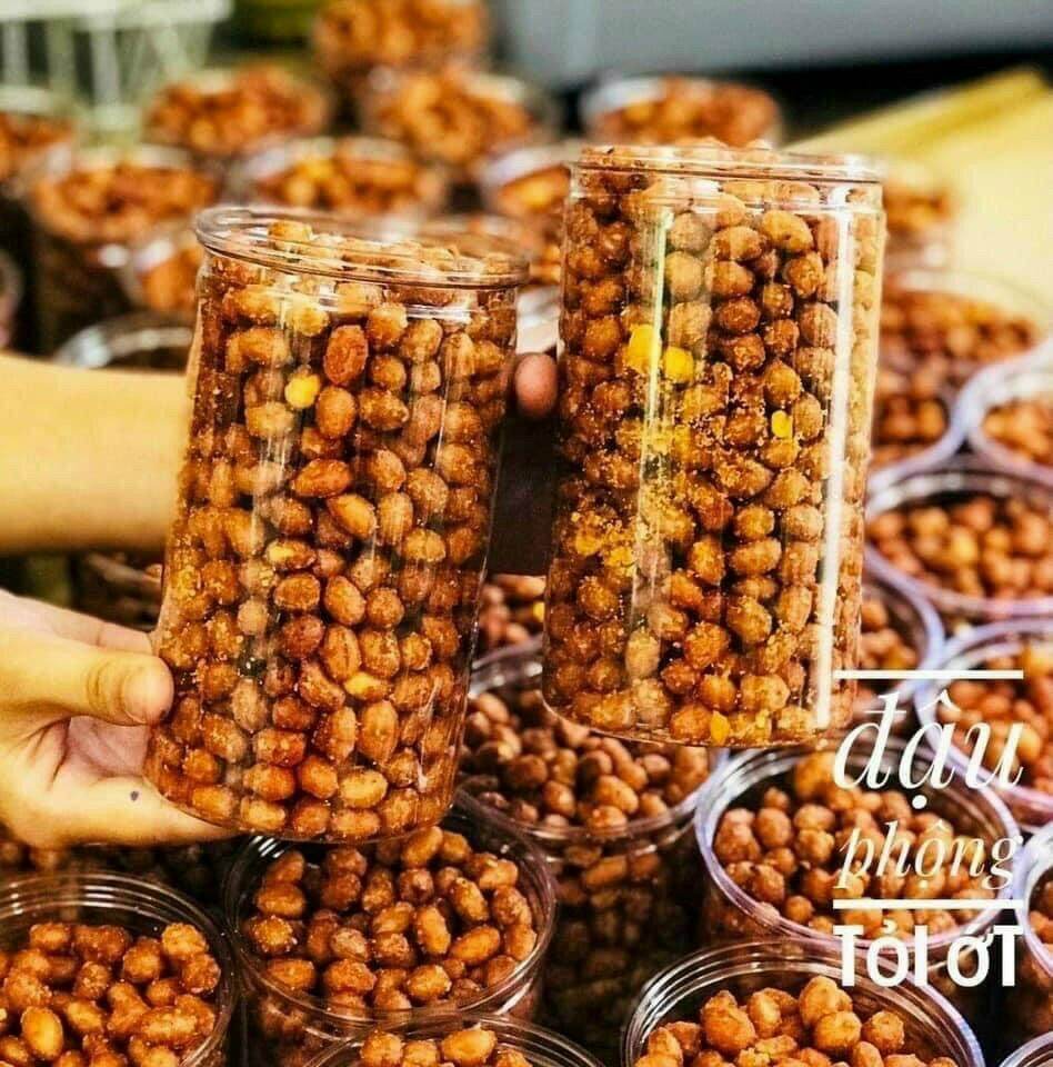 Đậu Phộng Rang Tỏi Ớt Lon 500Gram