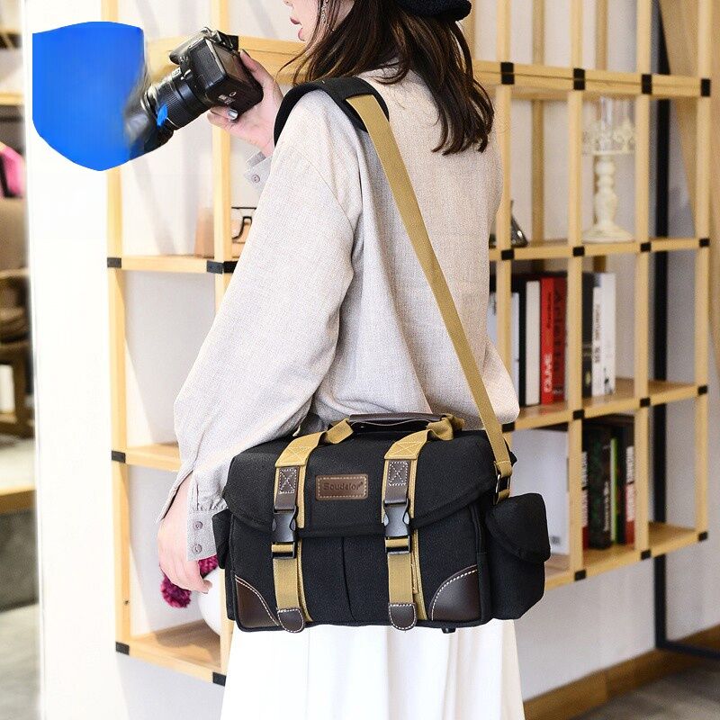 Túi Đựng Máy Ảnh DSLR Sony Mirrorless Canon Nikon Unisex Túi Đựng Máy Ảnh Đơn Giản Bằng Vải Canvas Túi Đựng Máy Ảnh Du Lịch