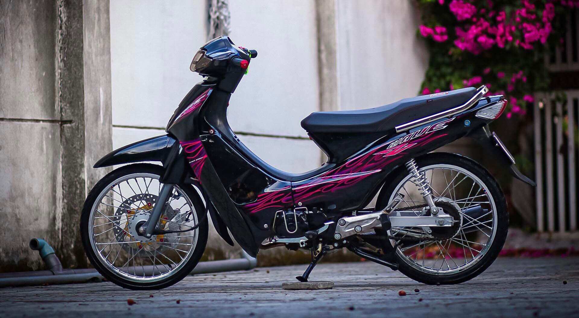 Tem lửa wave hồng tím đen tem chế leng keng bao nổi