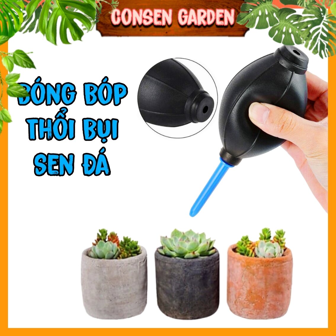 Bóng bóp cao su thổi bụi sen đá, vệ sinh máy ảnh