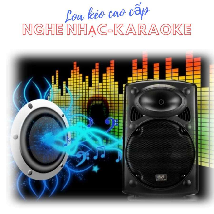 Loa kéo Bluetooth Bass 40 ( 3 Mic)