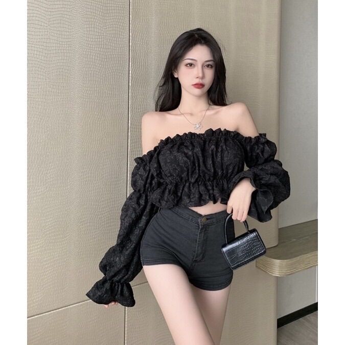 Áo trễ vai tay bồng xinh b5
