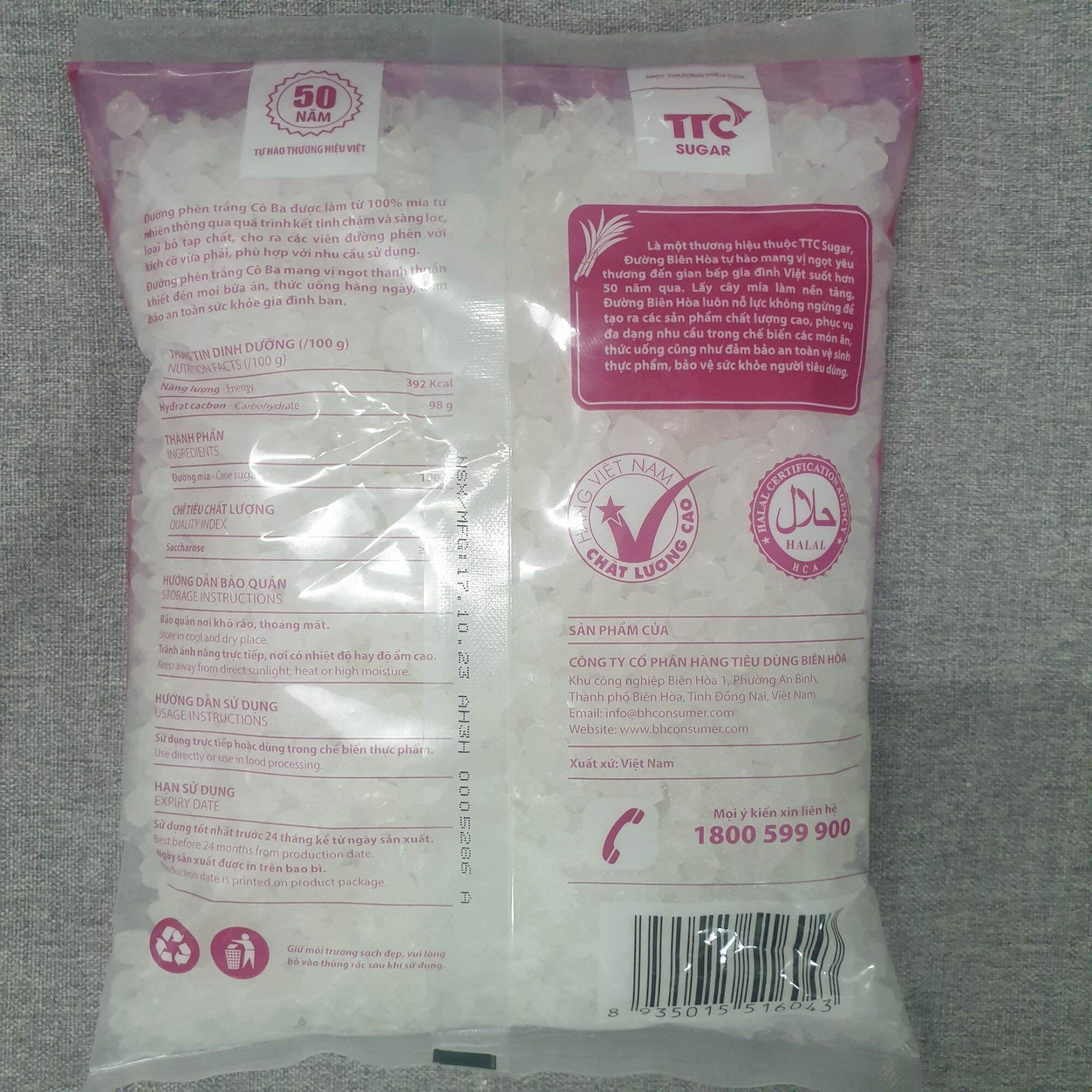Đường phèn Biên Hòa Cô Ba loại 1kg