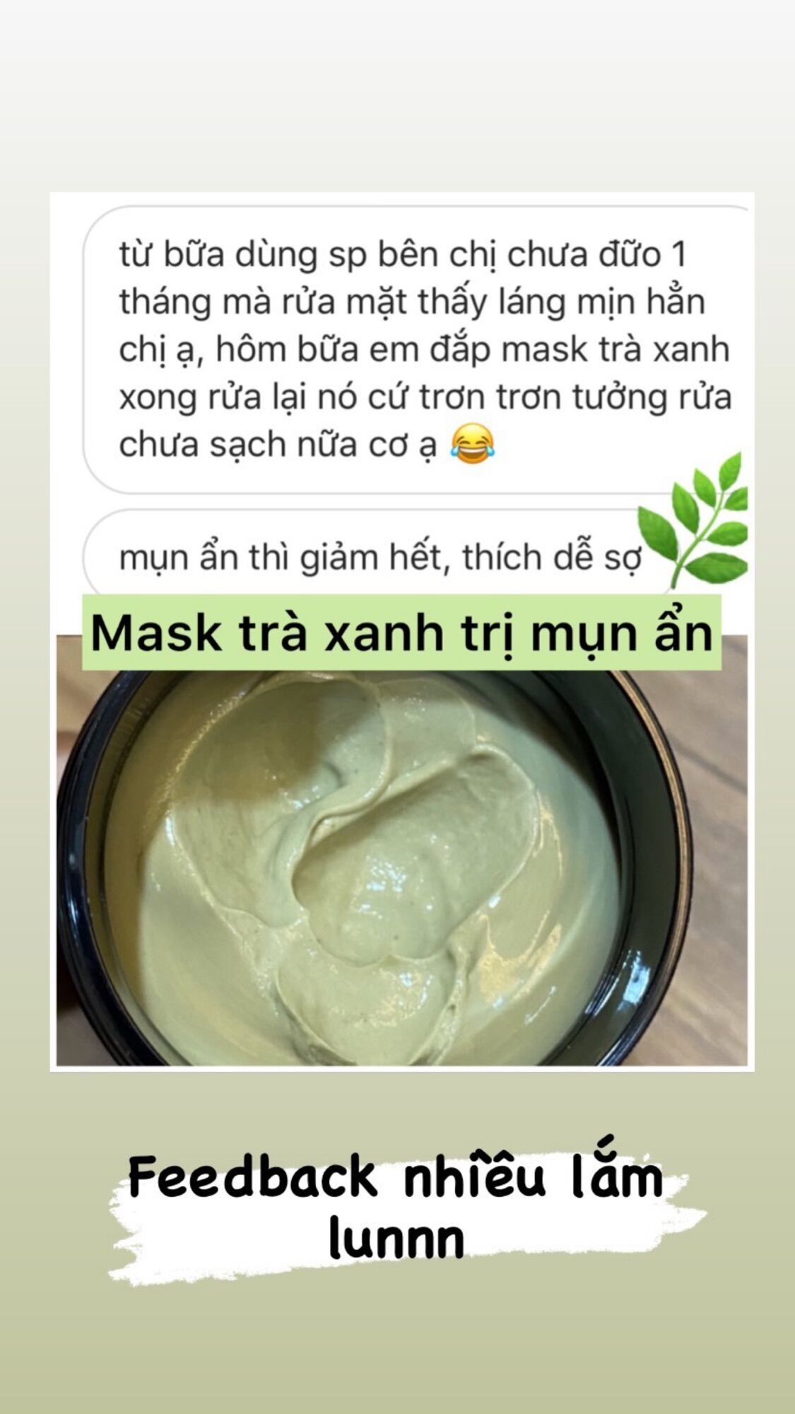Mặt nạ Trà xanh handmade Sunday Beauty