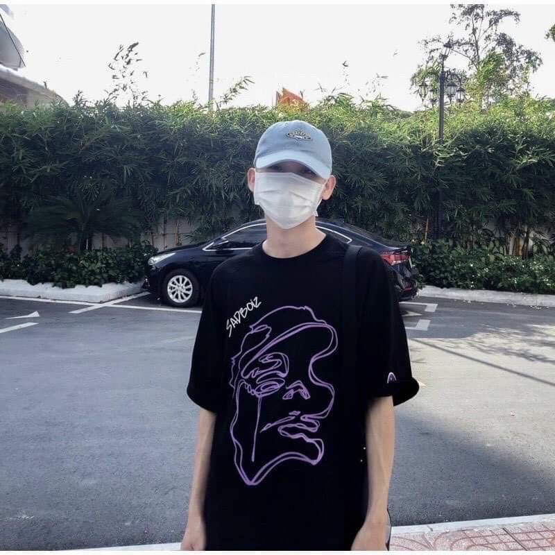 ÁO THUN SADBOIZ TÍM CHẤT COTTON MÁT