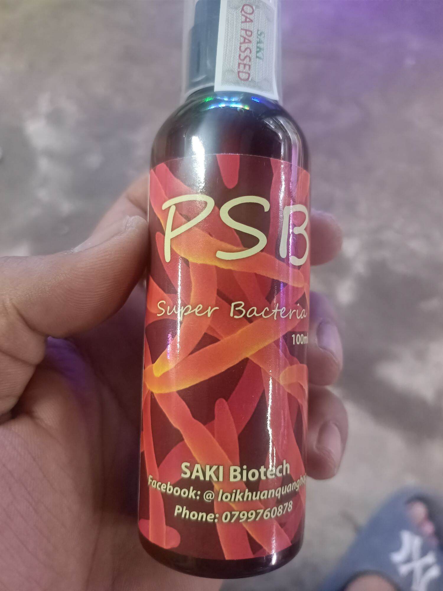 VI SINH PSB , VI SINH LÀM TRONG NƯỚC ( CHAI 100ML )