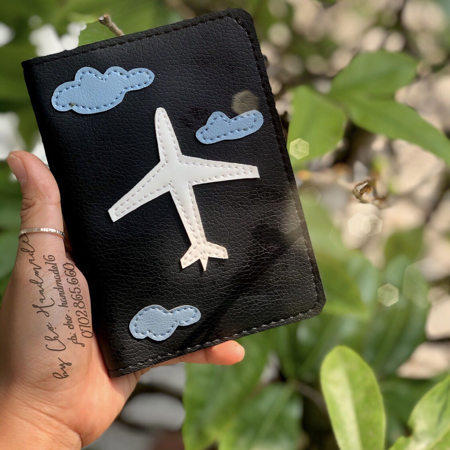 Vỏ hộ chiếu hình máy bay, bao hộ chiếu , bọc hộ chiếu đơn giản, passport cover , bao da hộ chiếu