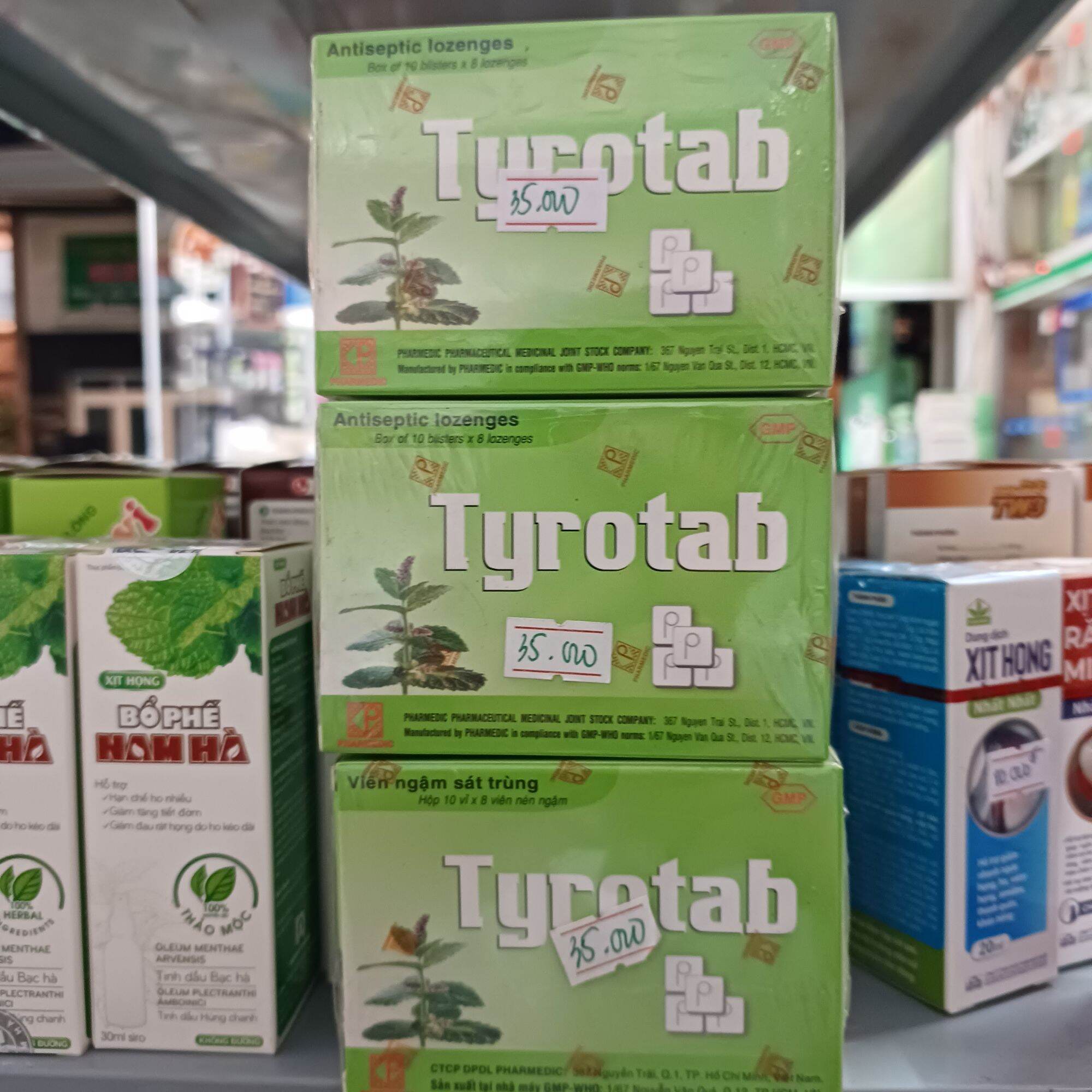 Kẹo ngậm tyrotab hộp 80 viên