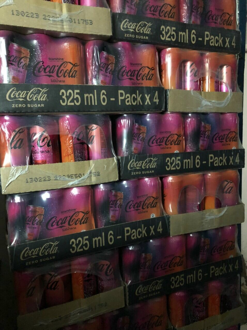 Coca cola Starshine Zelo Calorie 325 ml Thái Lan.