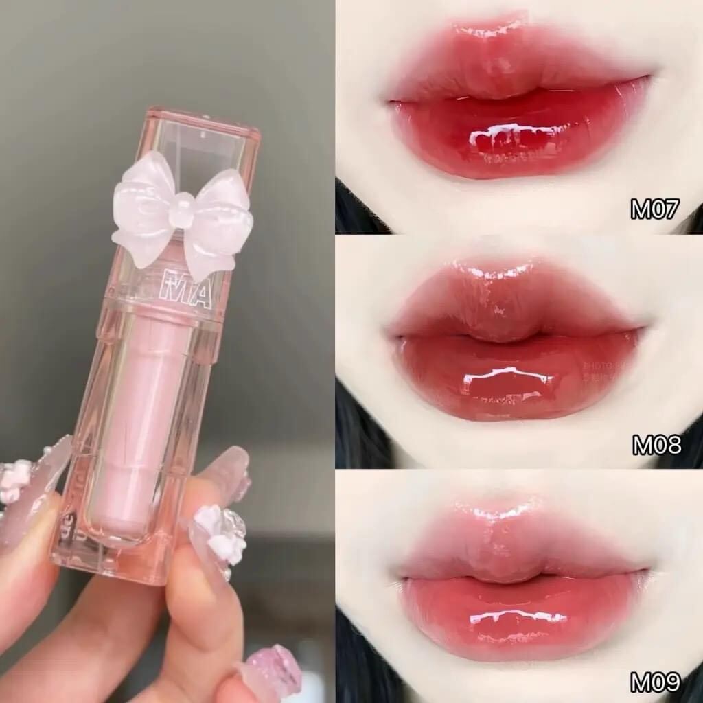 son thạch bóng nước thủy tinh makemine có nơ