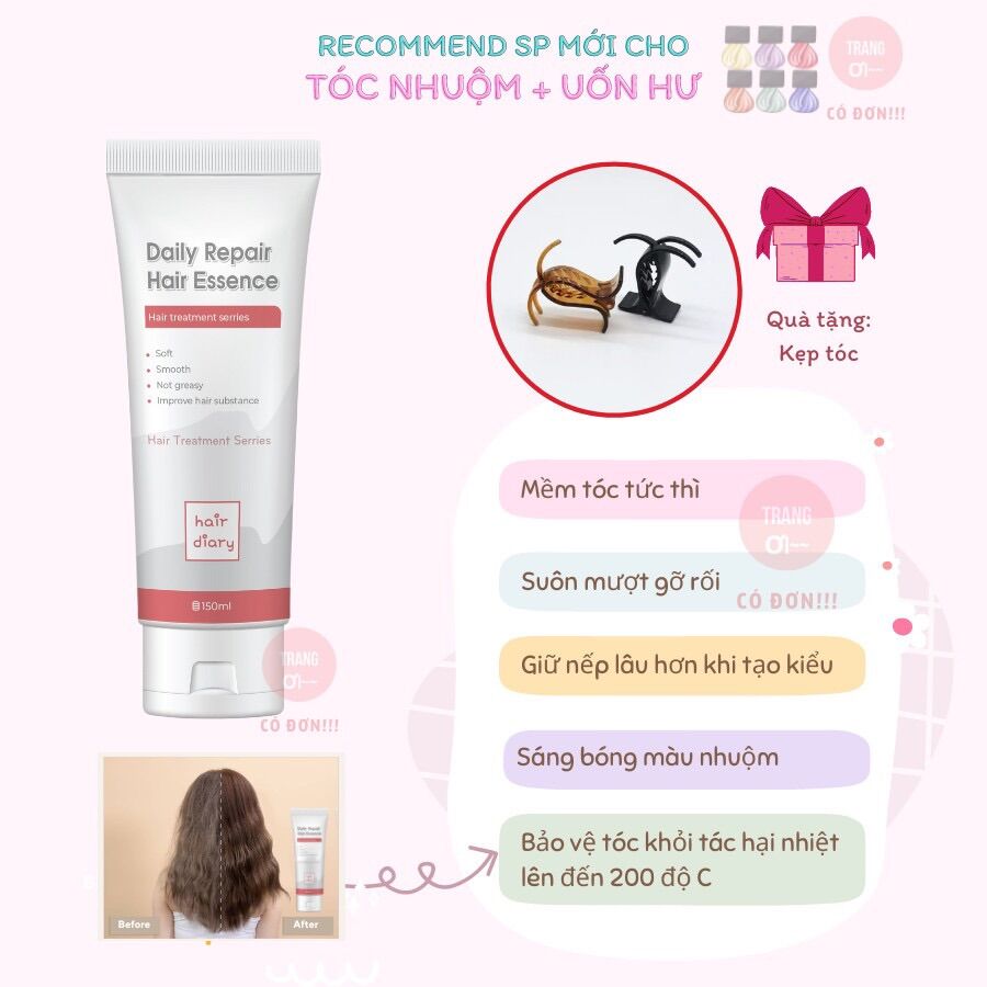 Tinh chất dưỡng tóc Hair Diary - phục hồi và mềm mượt tóc tứ thì