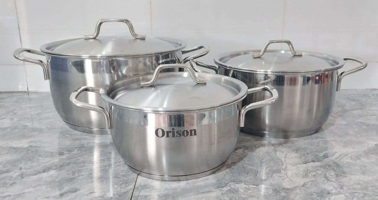 Bộ nồi inox 304_ 3 đáy