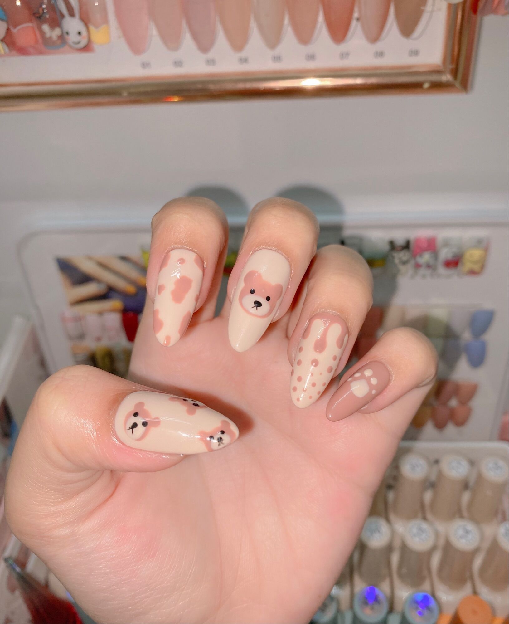 Nailbox thiết kế-mẫu nail con gấu[JUNNail]