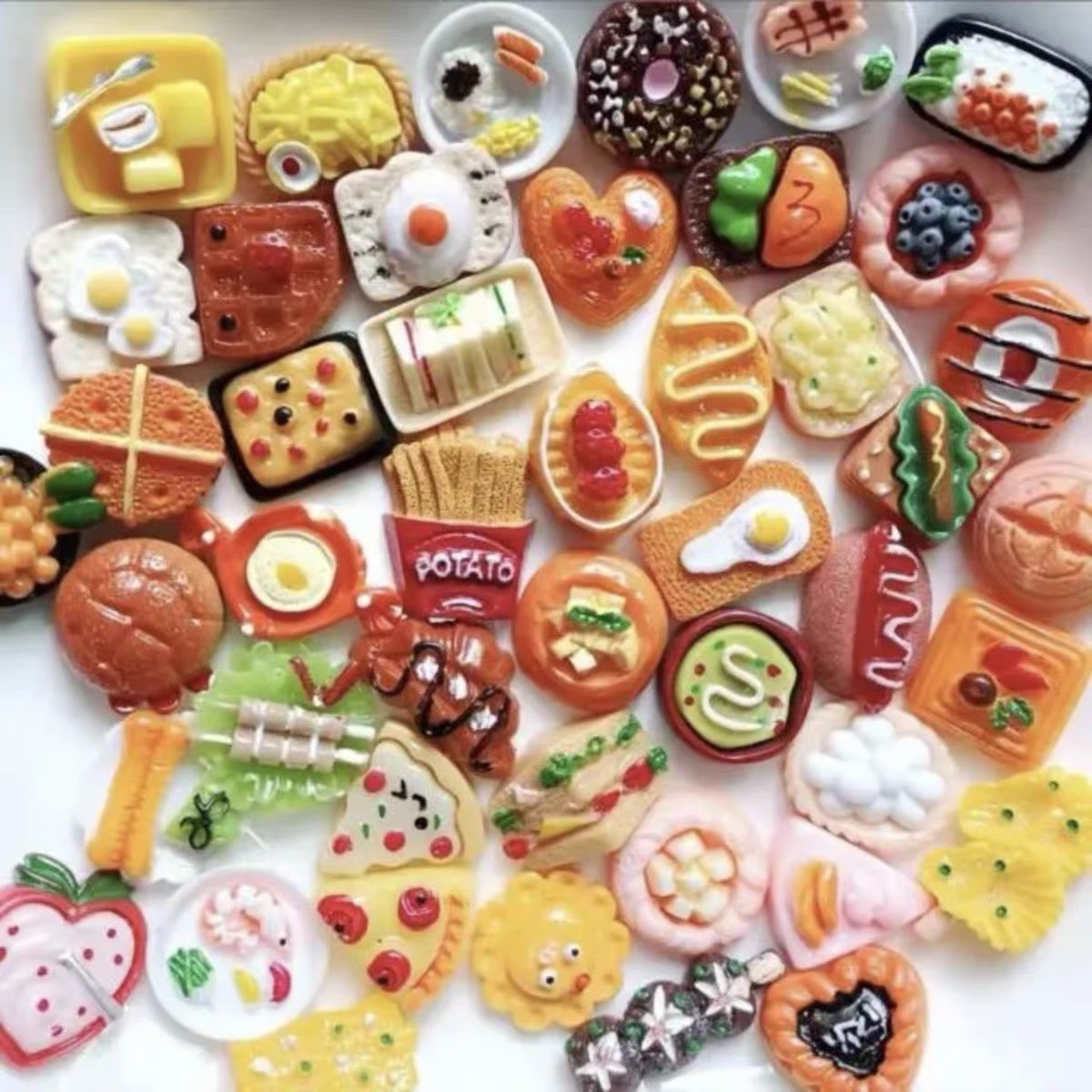 Set 10 Charm Món Ăn Trang Trí DIY