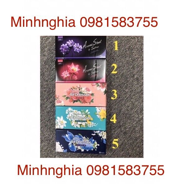 Giấy thơm aroma sheet combo 5 hộp dùng cho máy giặt LG, samsung