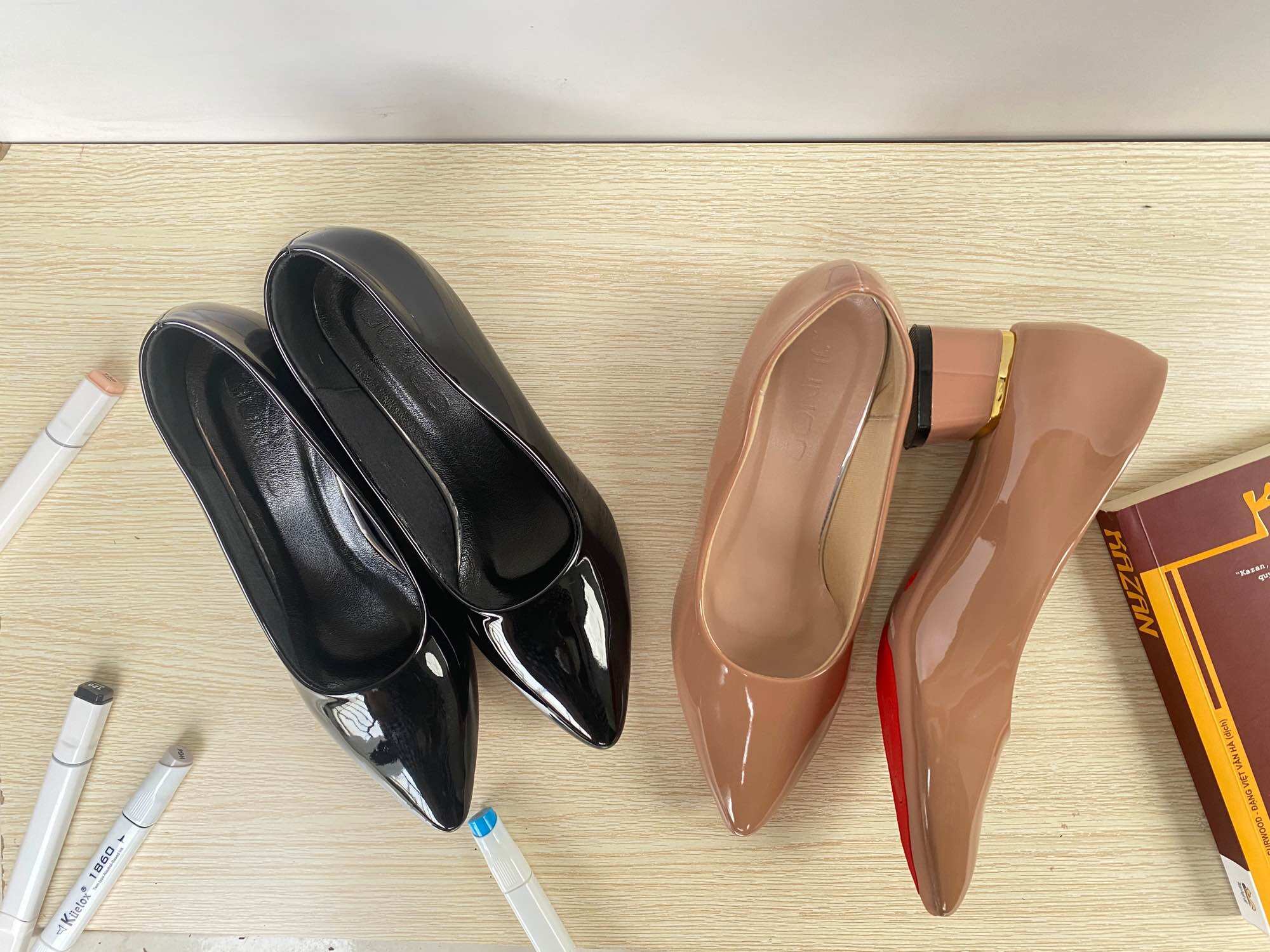 (Bigsize 35-42) Giày cao gót 3p da bóng trẻ trung