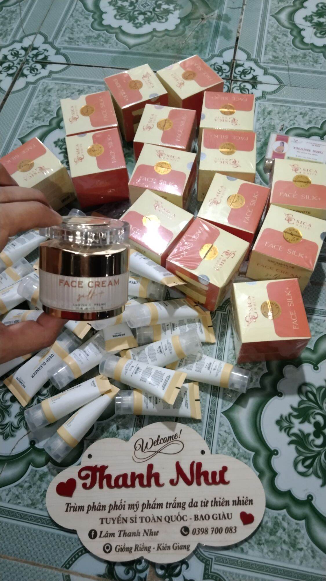 Combo 5 Kem Lụa Sica White 25gr Giá Sỉ [TẶNG 2 NẠ DƯỠNG DA]