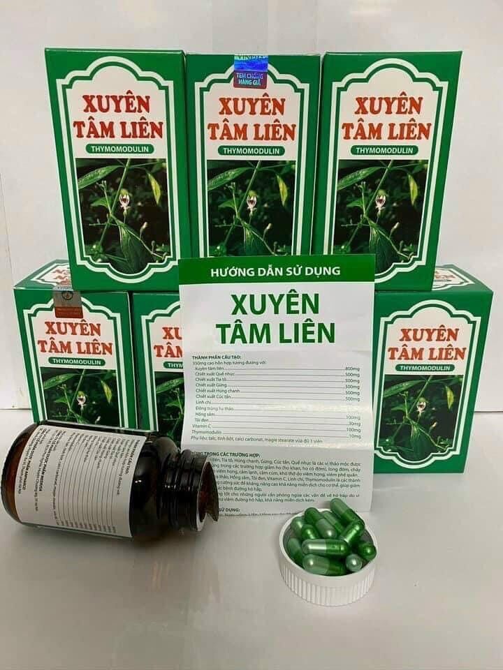 Viên uống thảo mộc Xuyên tâm liên.