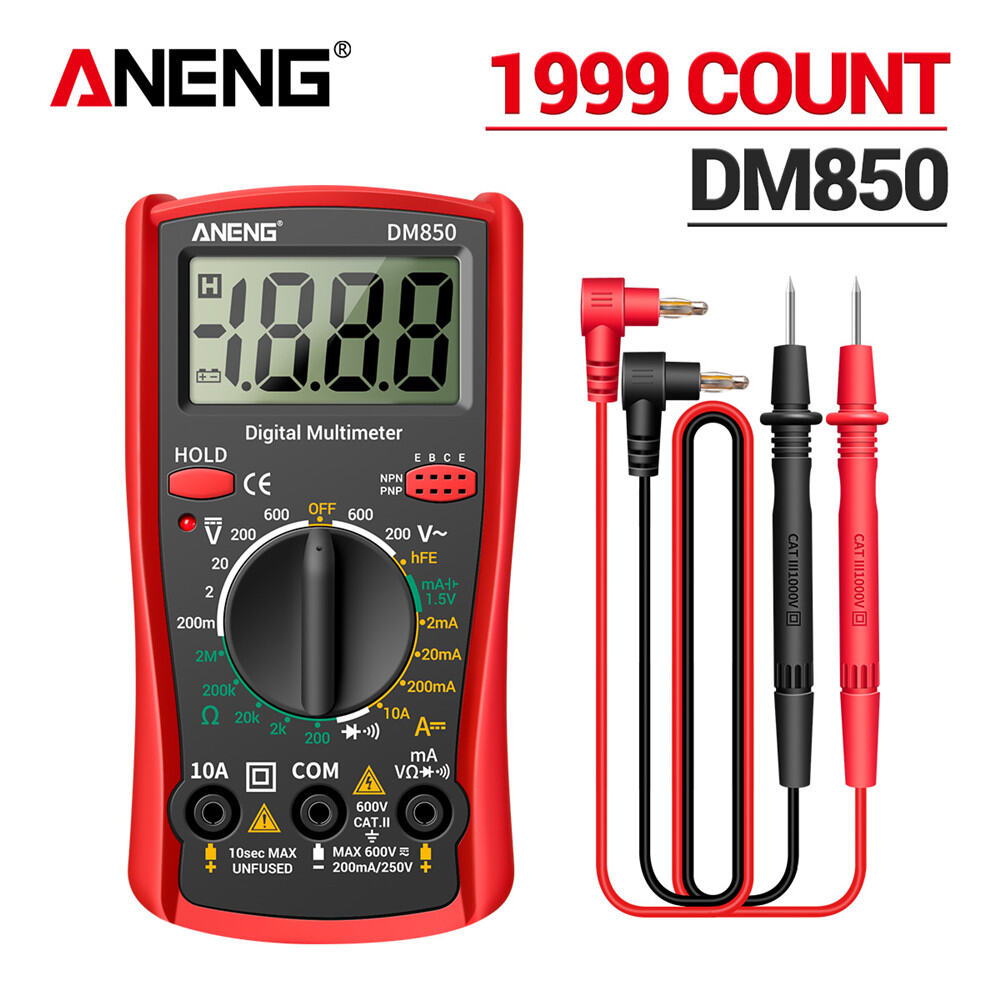 ANENG DM850 Vạn Năng Kỹ Thuật Số 1999 Tính Máy Kiểm Tra Điện Chuyên Nghiệp Cho Điện Áp AC/DC Hiện Tại Ohm Phát Hiện Với Chế Độ Tự Động/Hướng Dẫn Sử Dụng