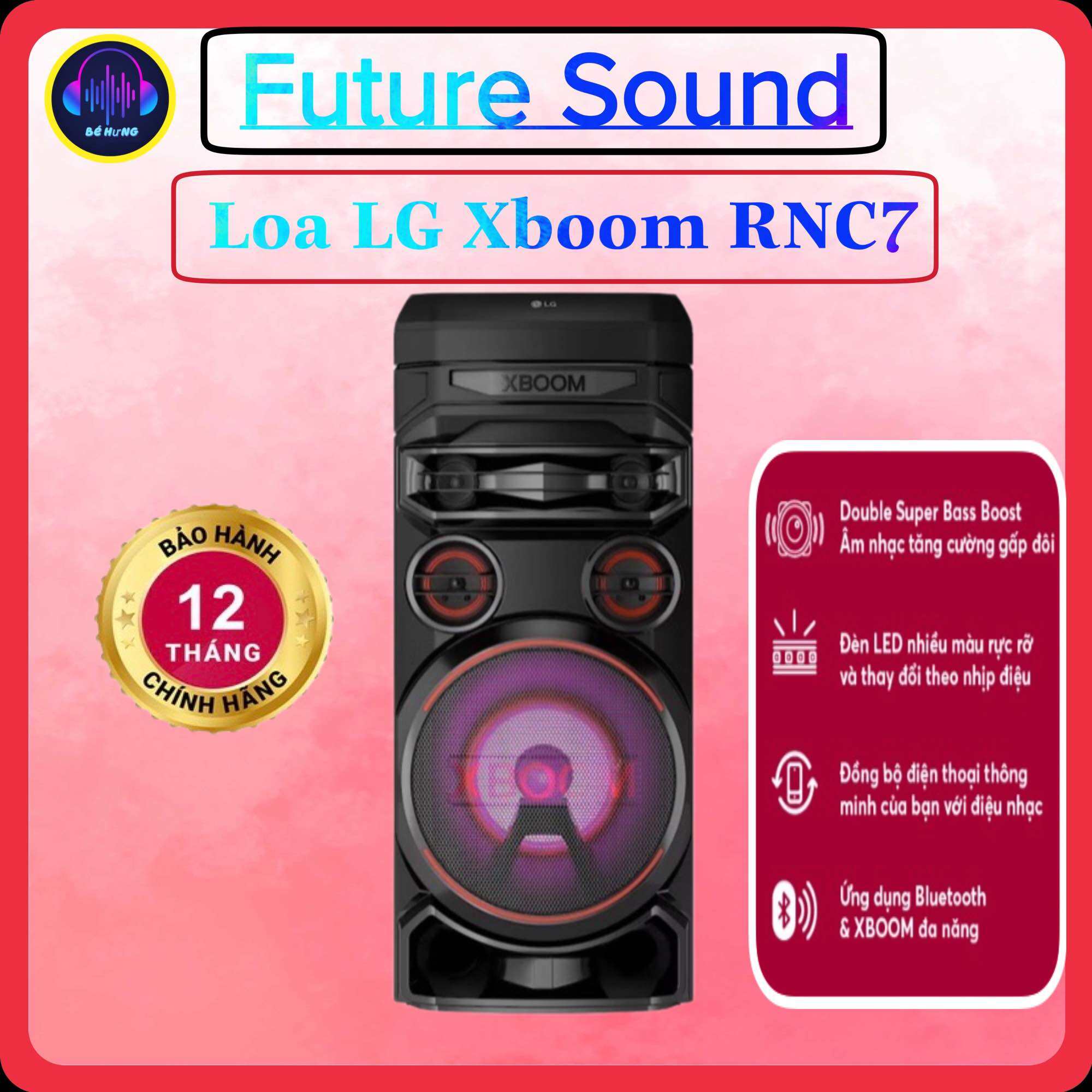 Trả Góp 0% Loa kéo karaoke Bluetooth LG XBOOM RNC7 500W Hàng Chính Hãng