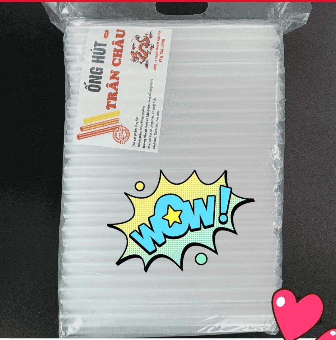 ống hút trong đầu nhọn 500g phi 12 ( hút trân châu,thạch)
