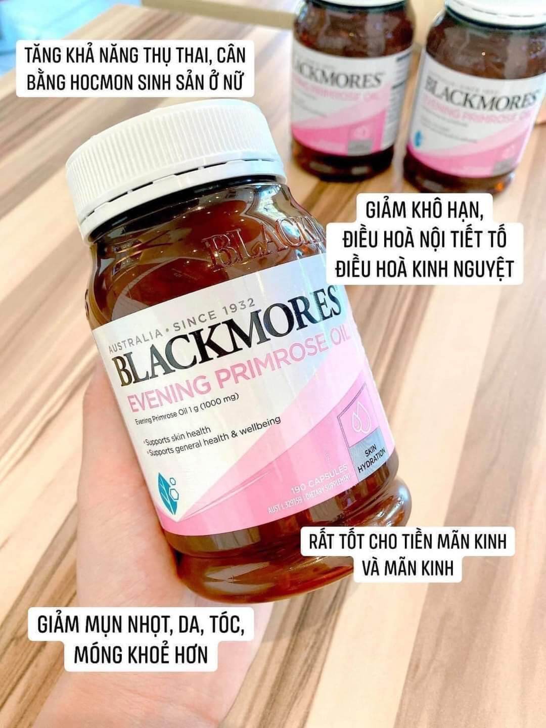 Tinh dầu hoa anh thảo black mores 190v xuất xứ úc giúp điều hòa nội tiết.