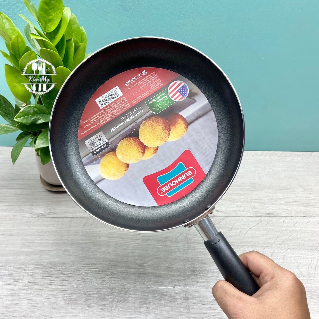 CHẢO TRƠN CHỐNG DÍNH SUNHOUSE CT24MT - 24cm - Không dùng trên bếp từ