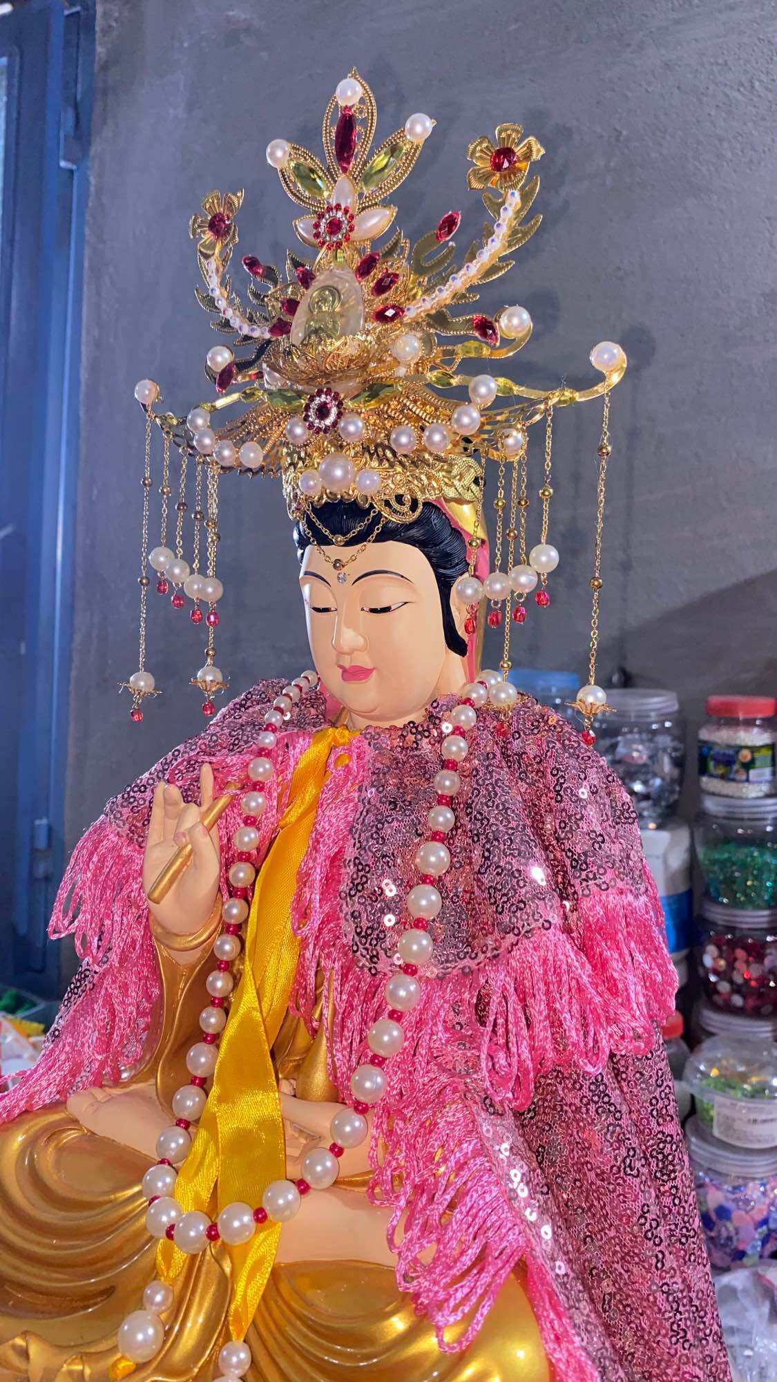 Áo choàng mẹ quan âm ( tượng 30-40cm)