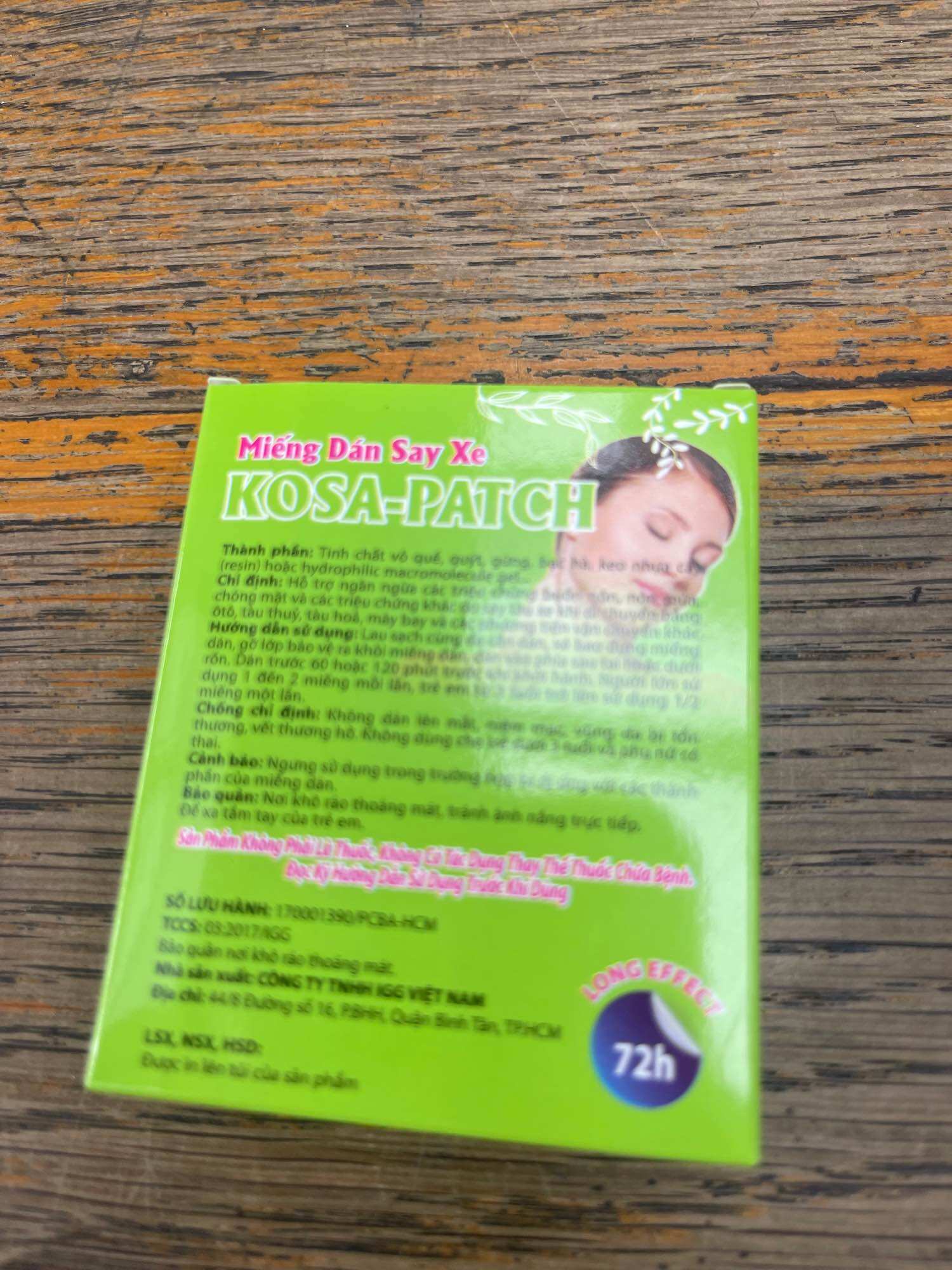 Miếng dán sau tàu xe Kosa patch hộp/2 miếng