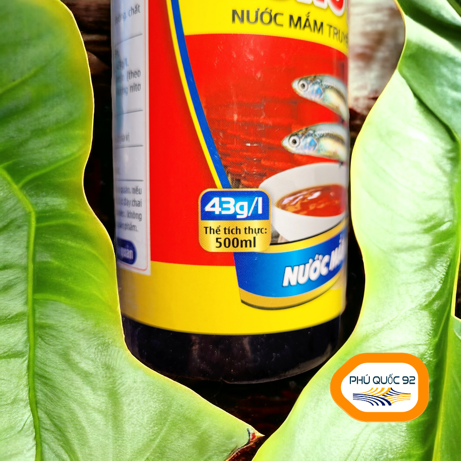 Nước Mắm Phú Quốc - chai 500ml 43 độ đạm