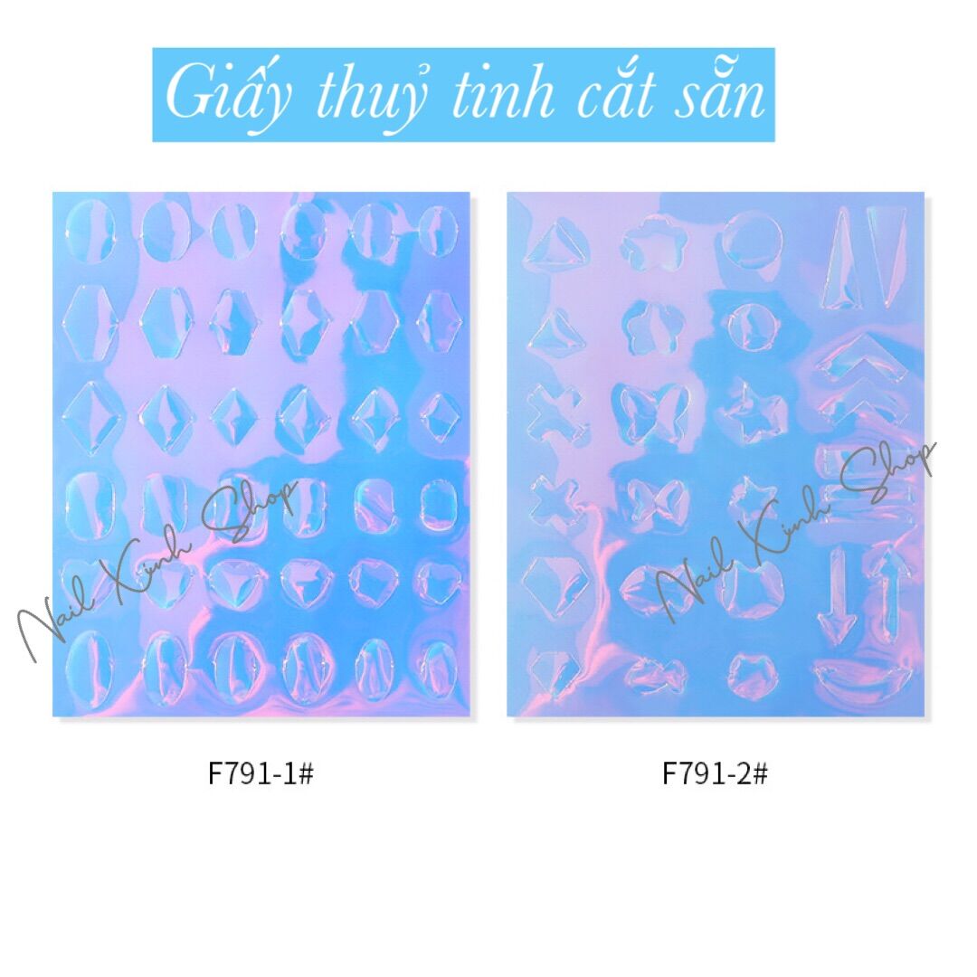 Giấy thuỷ tinh cắt sẵn làm nail